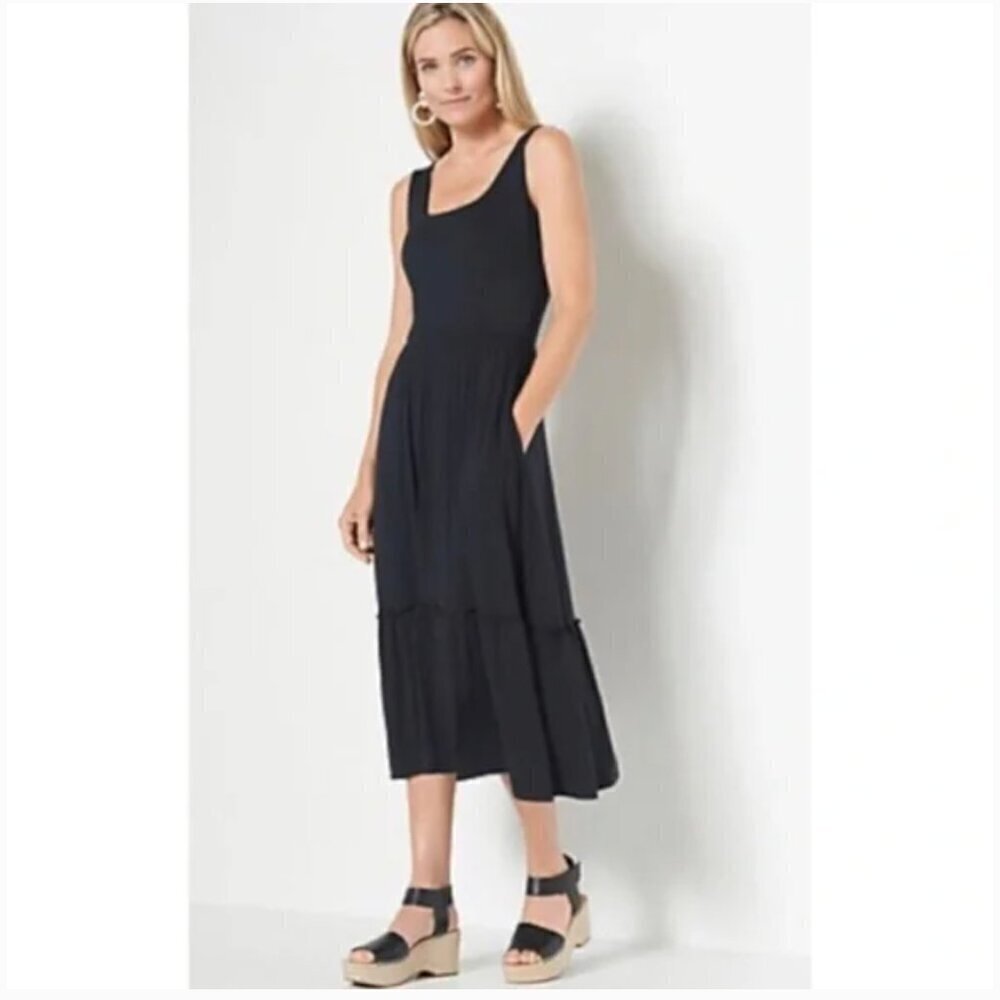 Jason Wu Black Tiered Dress‎ Size Large